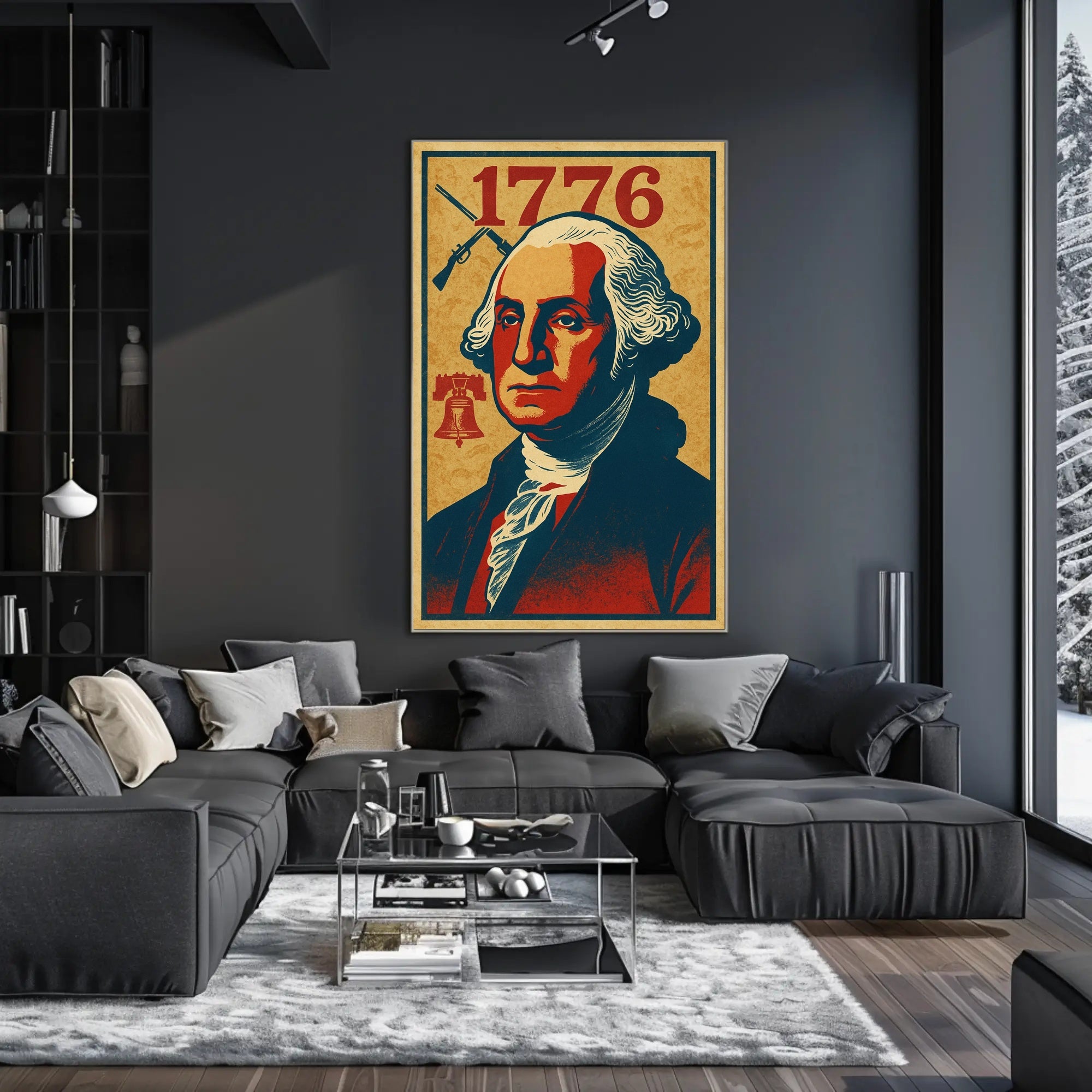 1776 George Washington Presidential Wall Poster Art