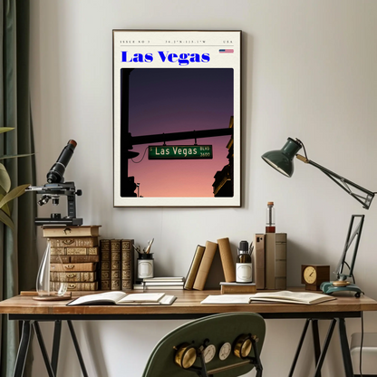 Vintage Poster Las Vegas Blvd Sign