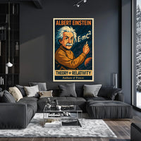 Einstein Relativity Science Inspiring Scenic Poster