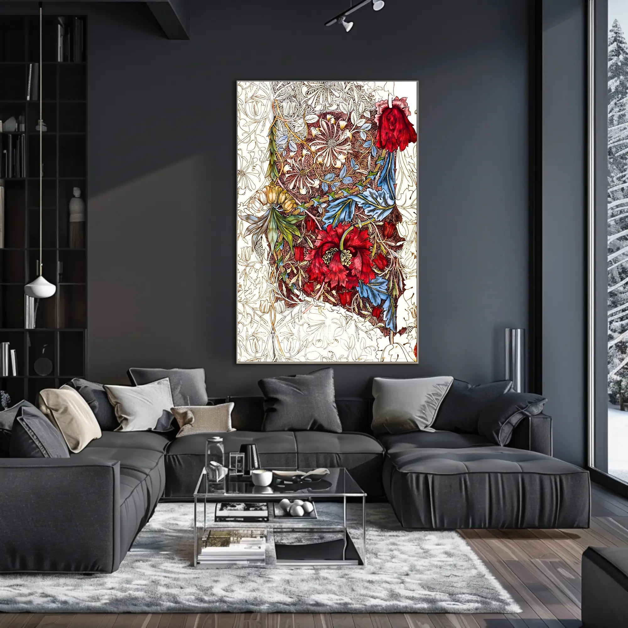Floral Tapestry Art Poster