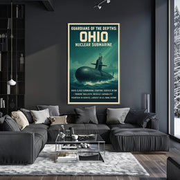 Guardians of the Depths: Ohio Nuclear Submarine Poster PosterGoat