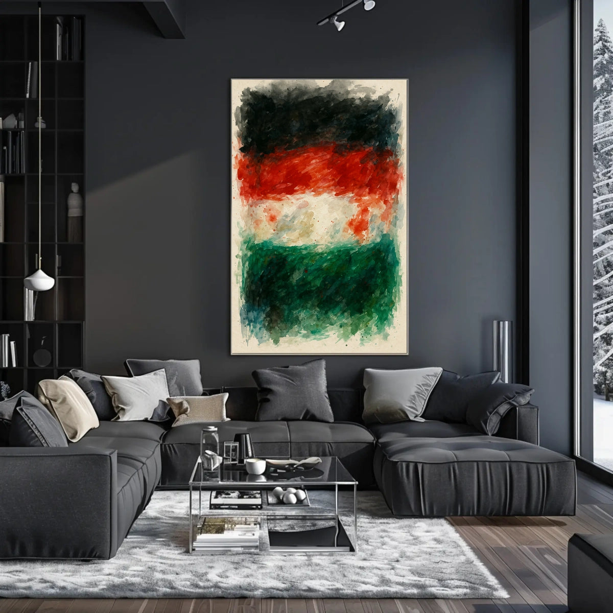 Abstract Watercolor Flag Poster