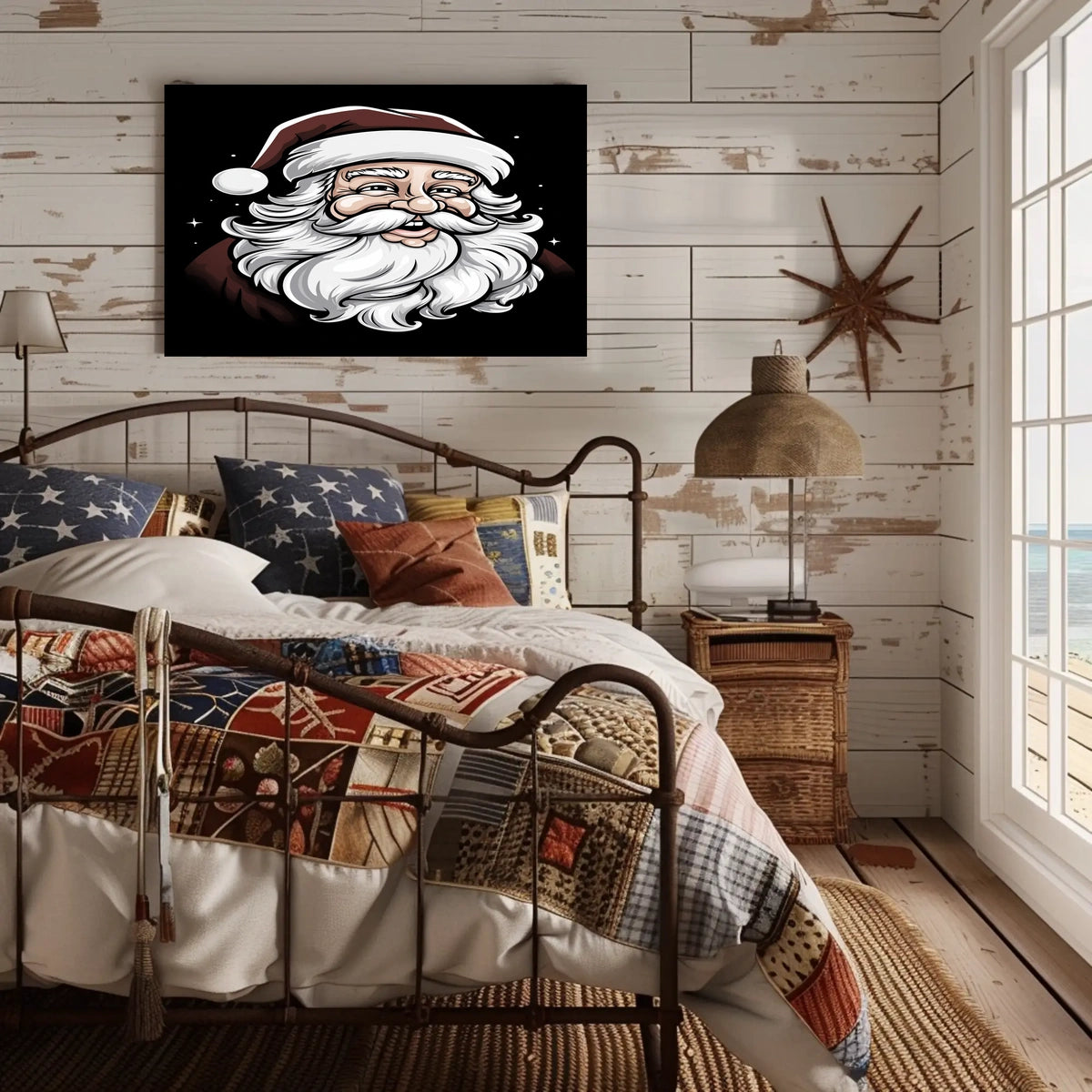 Jolly Santa Claus Illustration Poster