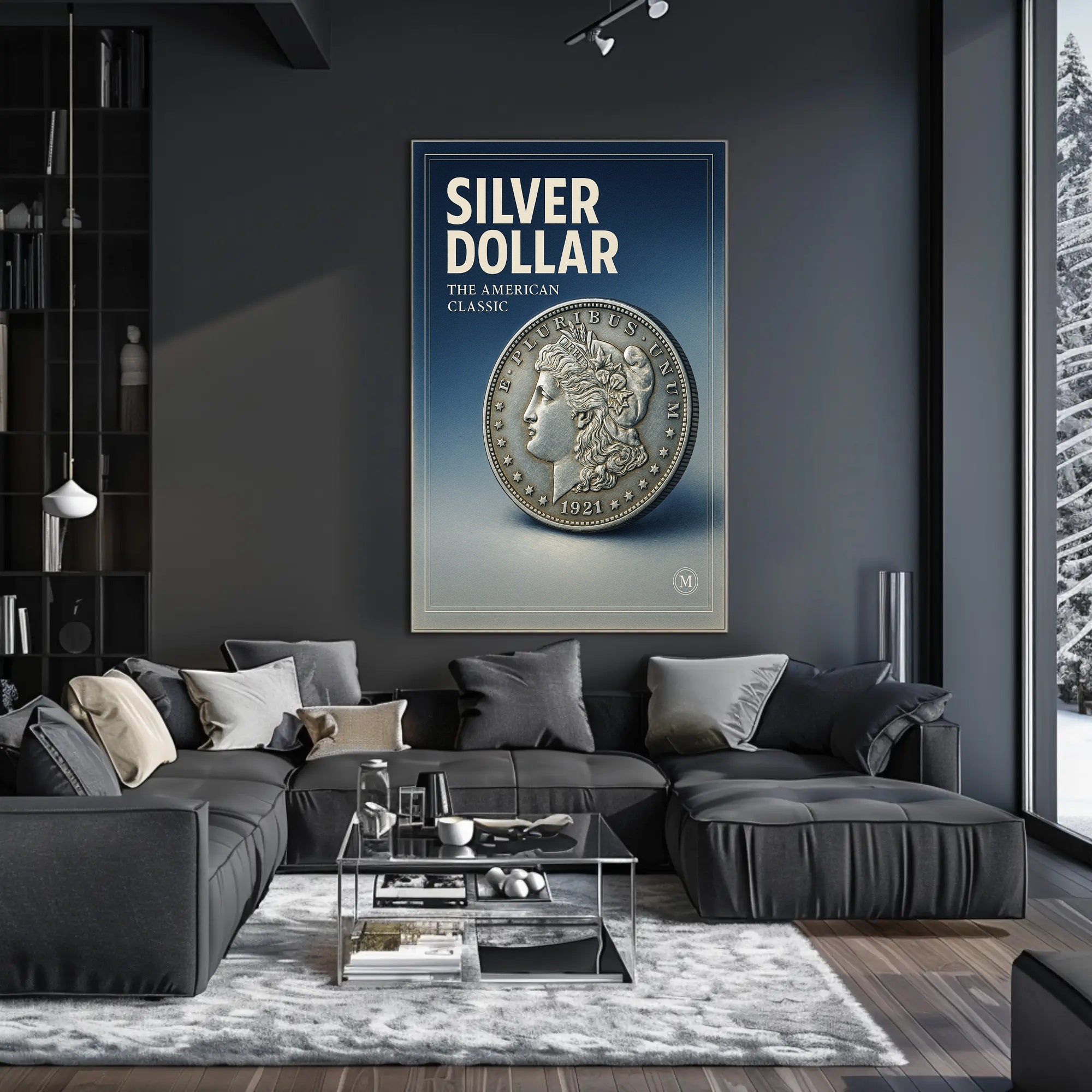 Silver Dollar The American Classic Poster PosterGoat