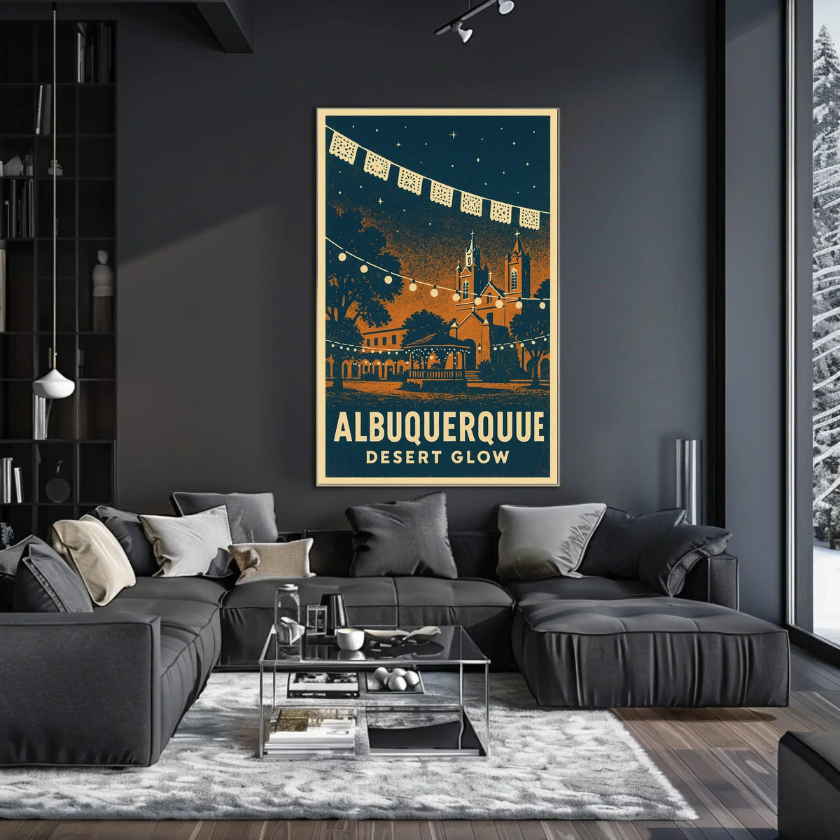 Albuquerque Desert Glow Poster