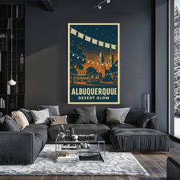 Albuquerque Desert Glow Poster
