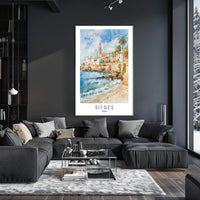 Sitges, Spain Coastal Charm Poster