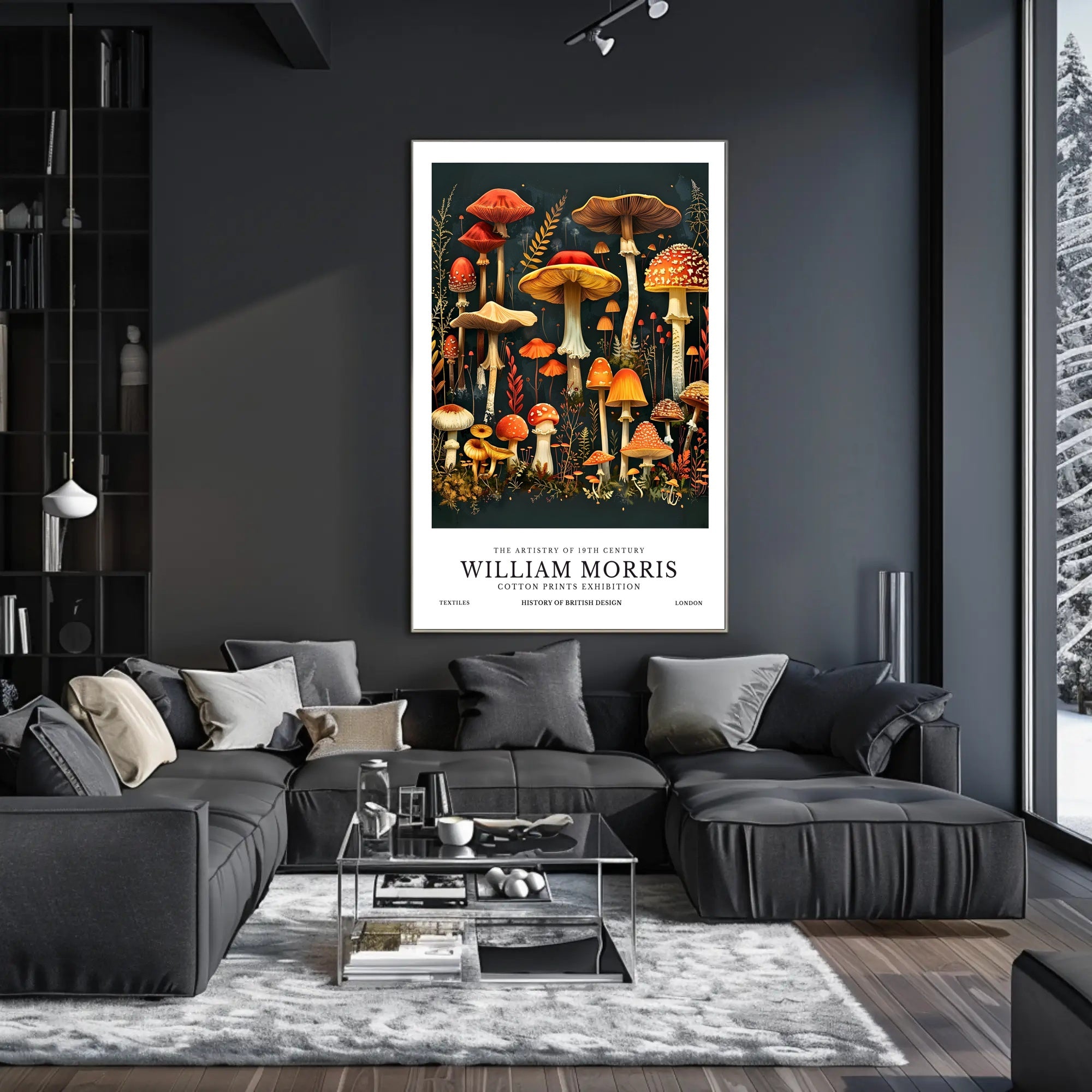 William Morris Cotton Prints Exhibition Poster
