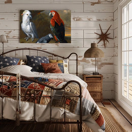 Exotic Parrots in Jungle Wildlife Animal Poster