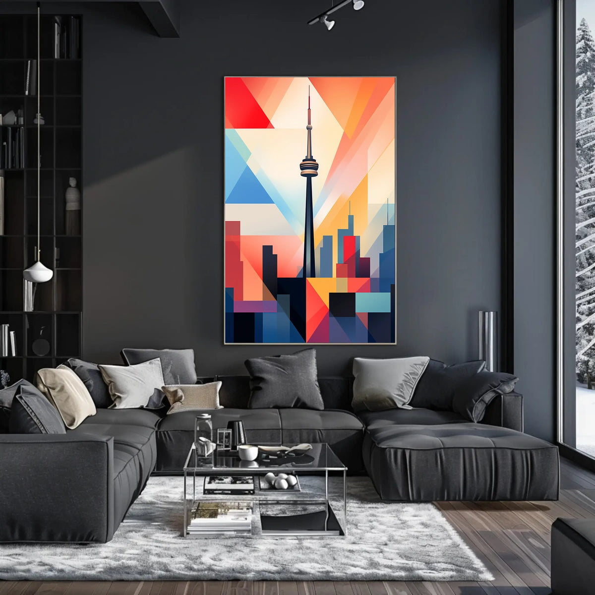Toronto Modern Skyline Artistic Travel Poster