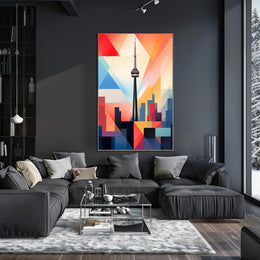 Toronto Modern Skyline Artistic Travel Poster