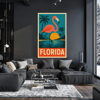 Florida Flamingo Poster