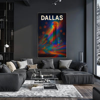 Dallas Skyline Photography Realism Wanderlust Poster