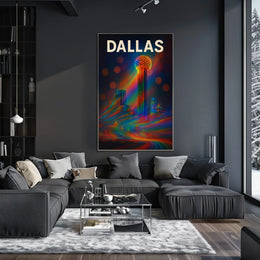 Dallas Skyline Photography Realism Wanderlust Poster