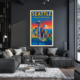 Seattle Skyline Poster