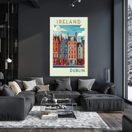Vibrant Dublin Streetscape Poster