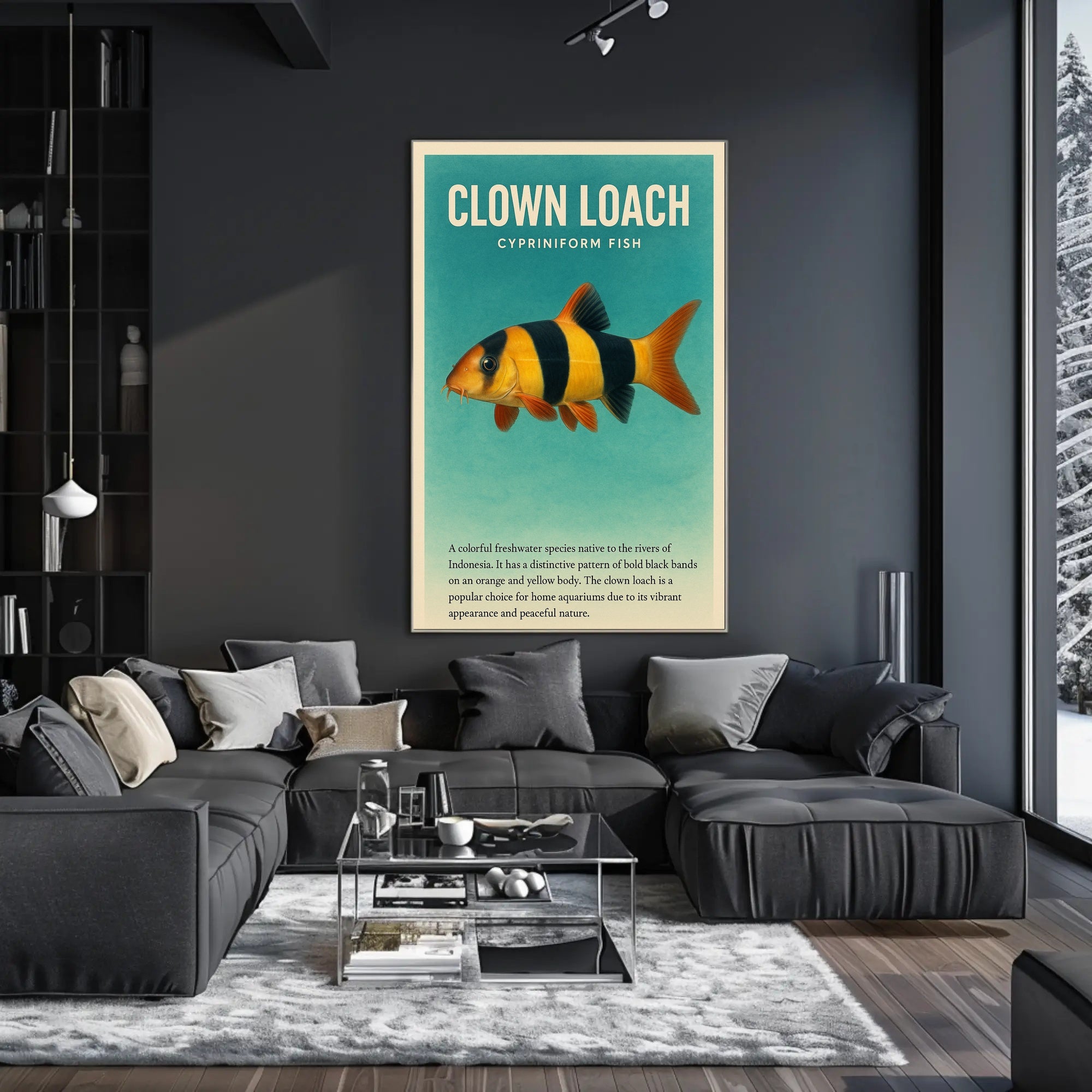 Clown Loach Fish Wall Art Print Decor PosterGoat