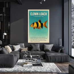 Clown Loach Fish Wall Art Print Decor PosterGoat