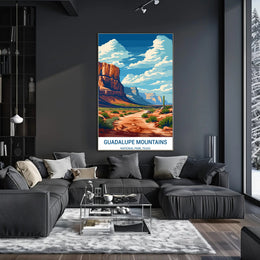 Guadalupe Mountains Vintage Art National Park Poster
