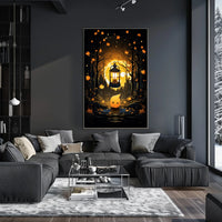 Enchanted Autumn Lantern Poster