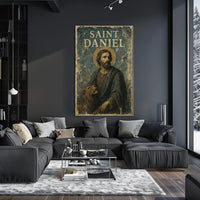 Vintage Saint Daniel Religious Art Poster