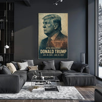 Trump Visionary Profile Vintage Patriot Poster