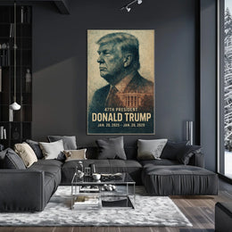 Trump Visionary Profile Vintage Patriot Poster