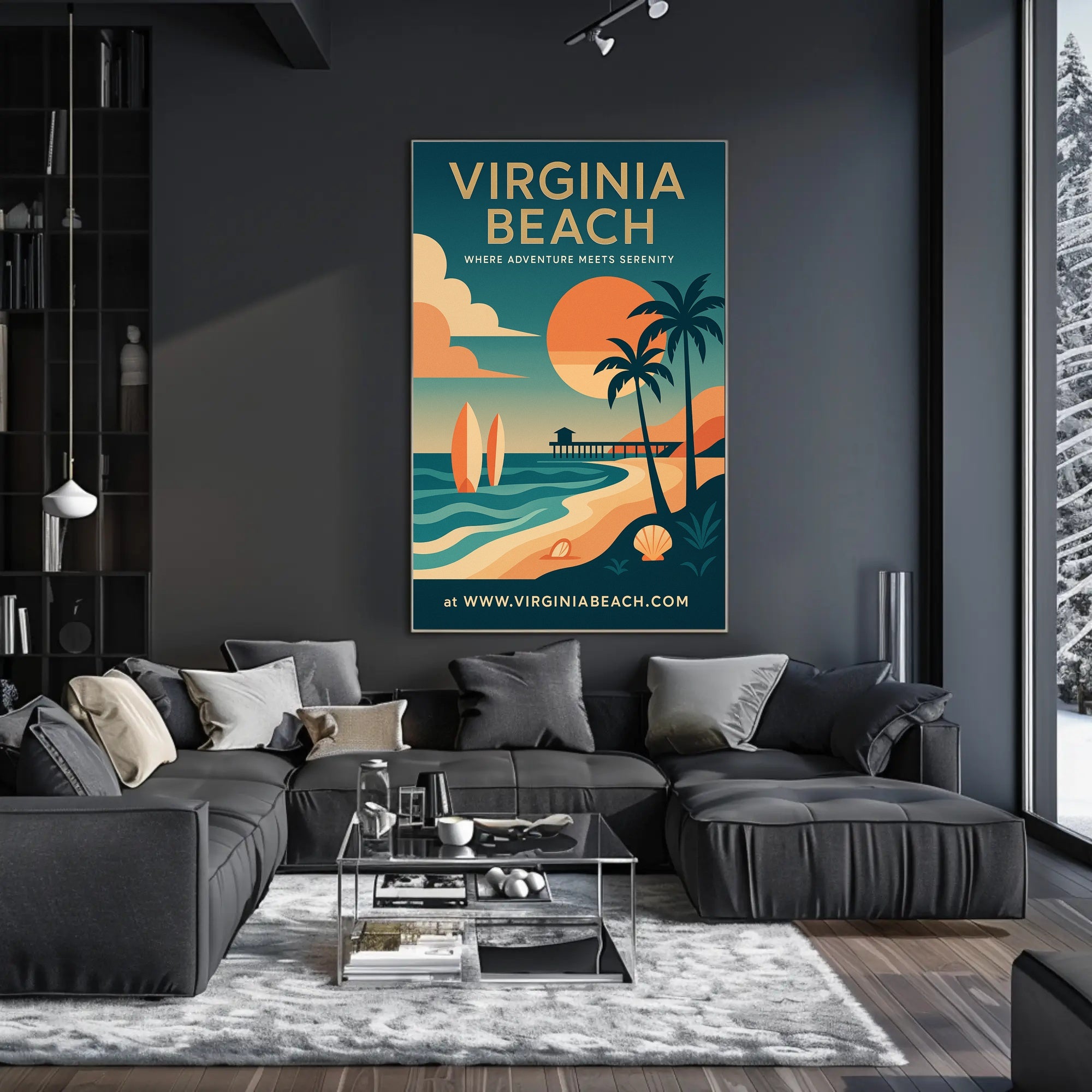 Virginia Beach Adventure and Serenity Travel Poster PosterGoat