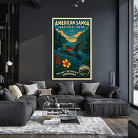 American Samoa Vintage Travel Poster: Nature's Symphony