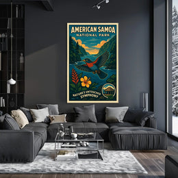 American Samoa Vintage Travel Poster: Nature's Symphony
