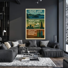 Discover Oregon Crater Lake And Poster