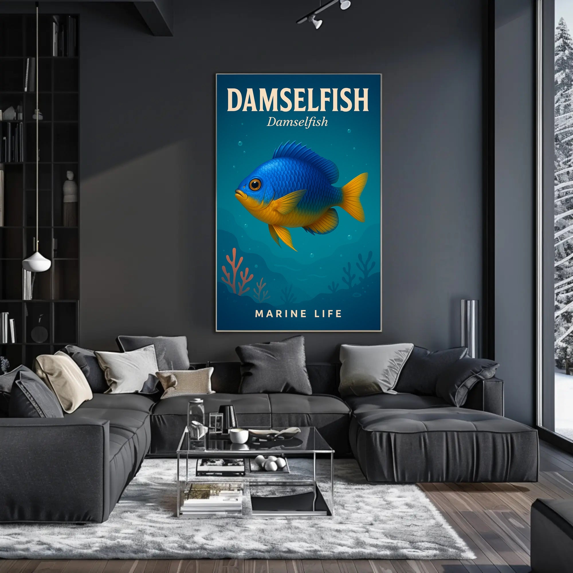 Damselfish Marine Life Poster PosterGoat