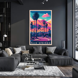 Palm Springs Vivid Sunset Poster