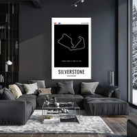 Silverstone Circuit Racing Minimalist Sports Poster
