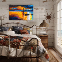 Lighthouse at Sunset Poster