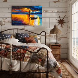 Lighthouse at Sunset Poster