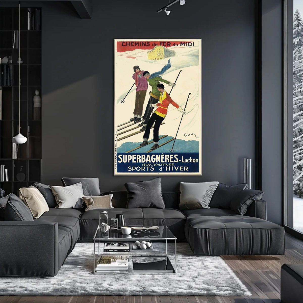 Winter Sports In The Pyrenees Poster