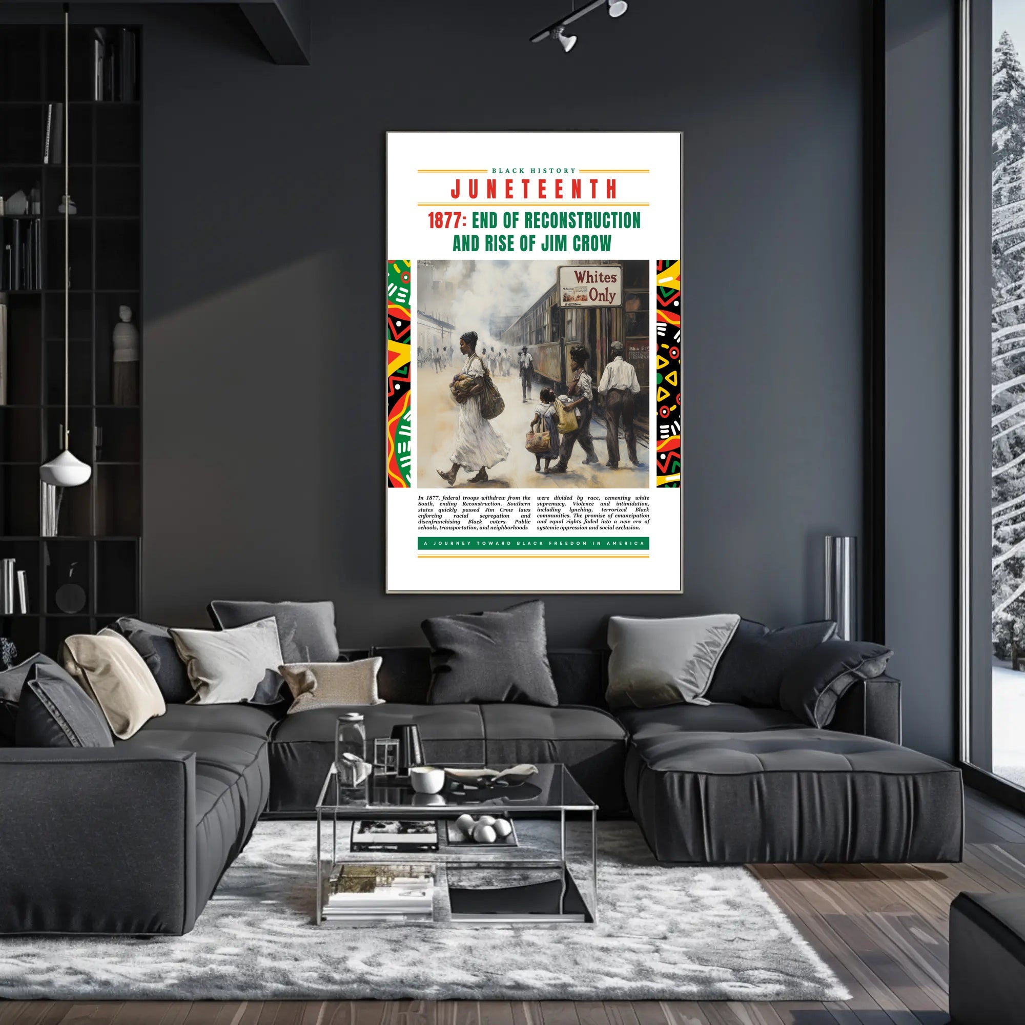 Black History Exploration: Jim Crow Laws Educational Poster