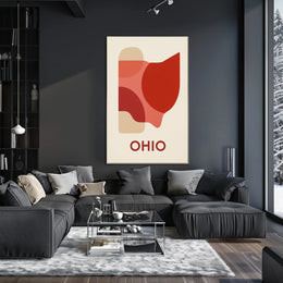Ohio Abstract Art Poster