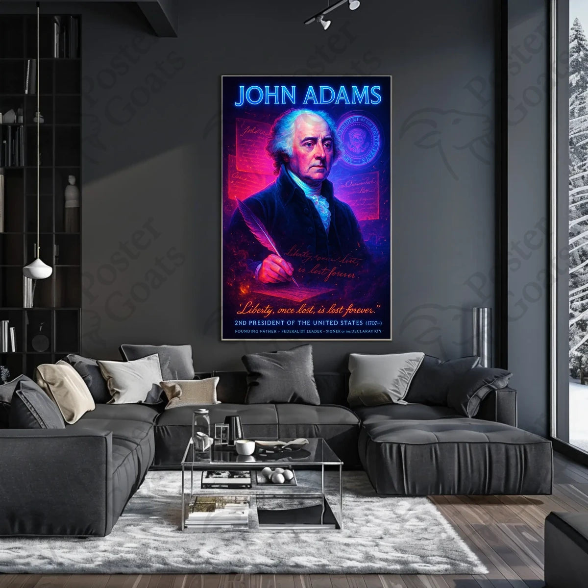 John Adams Portrait in Historical or Presidential Poster