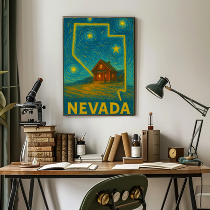 Nevada Starry Night Poster