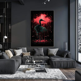 Crimson Elegance Nature Poster 18x24 Wall Art Living Room