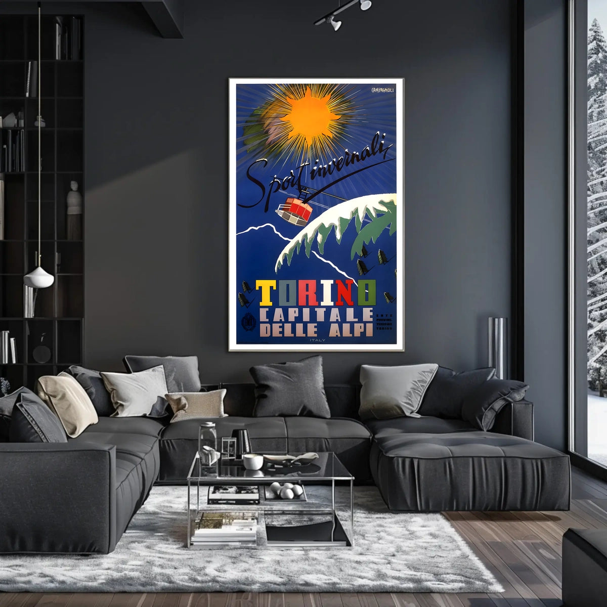 Winter Sports in Torino Poster