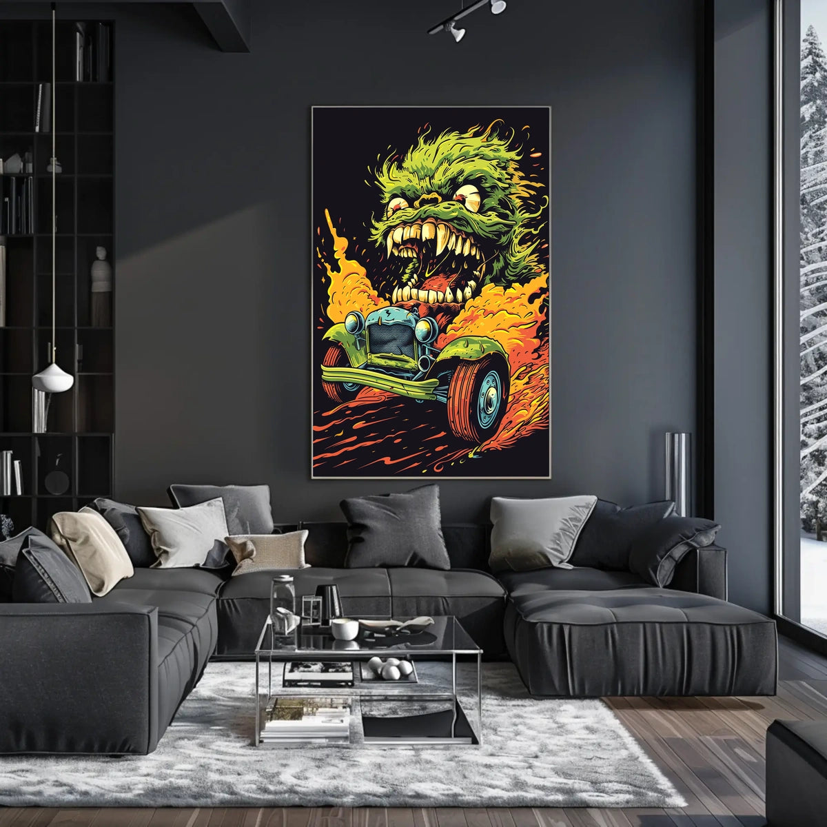Monster On Wheels Poster