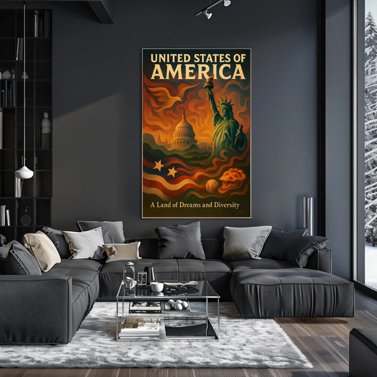 United States Of America A Land Of Poster