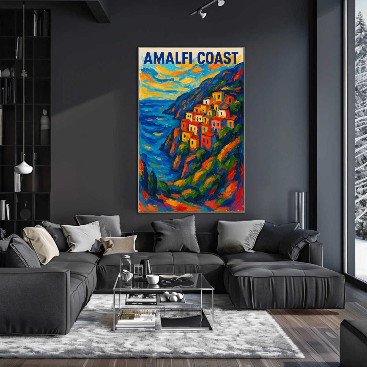 Amalfi Coast Vibrant Escape Poster Wall Art For Home Decor