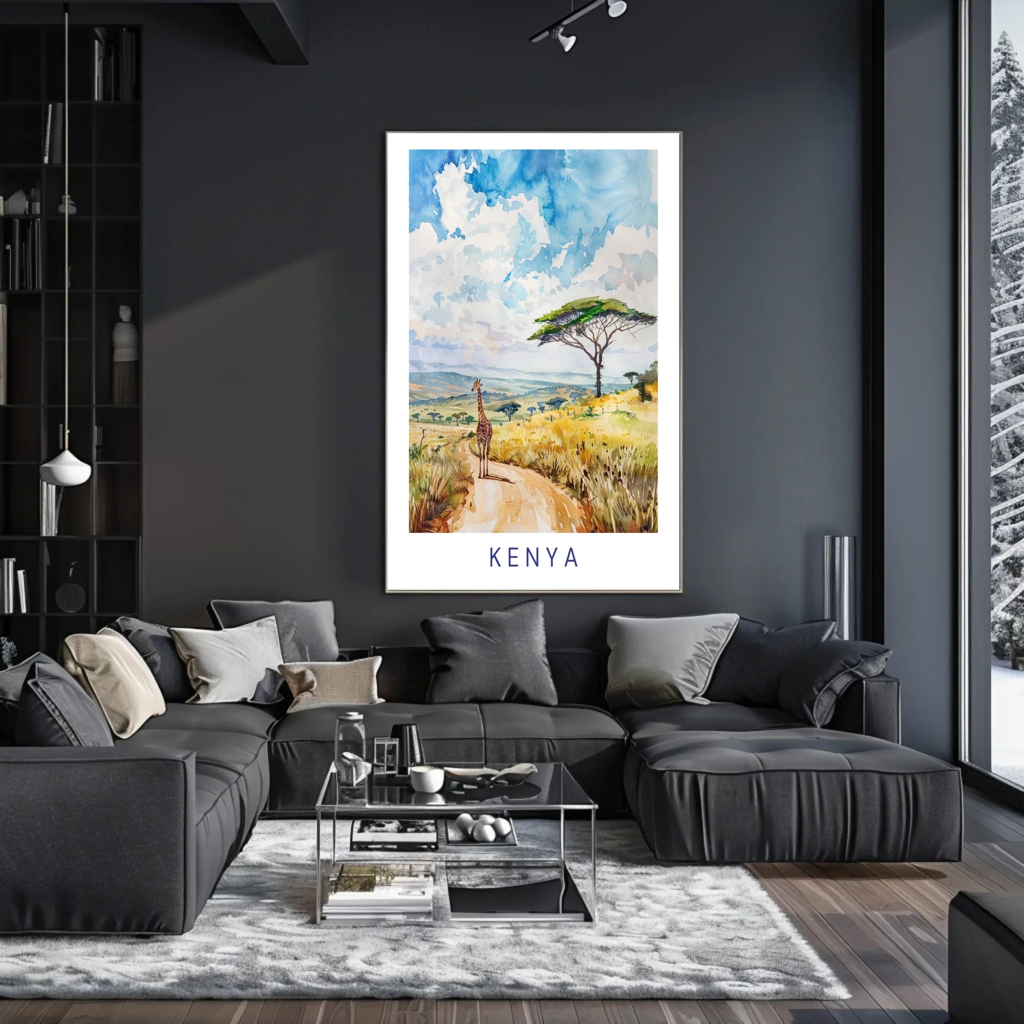 Serene Kenyan Landscape Poster PosterGoat