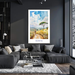Serene Kenyan Landscape Poster PosterGoat