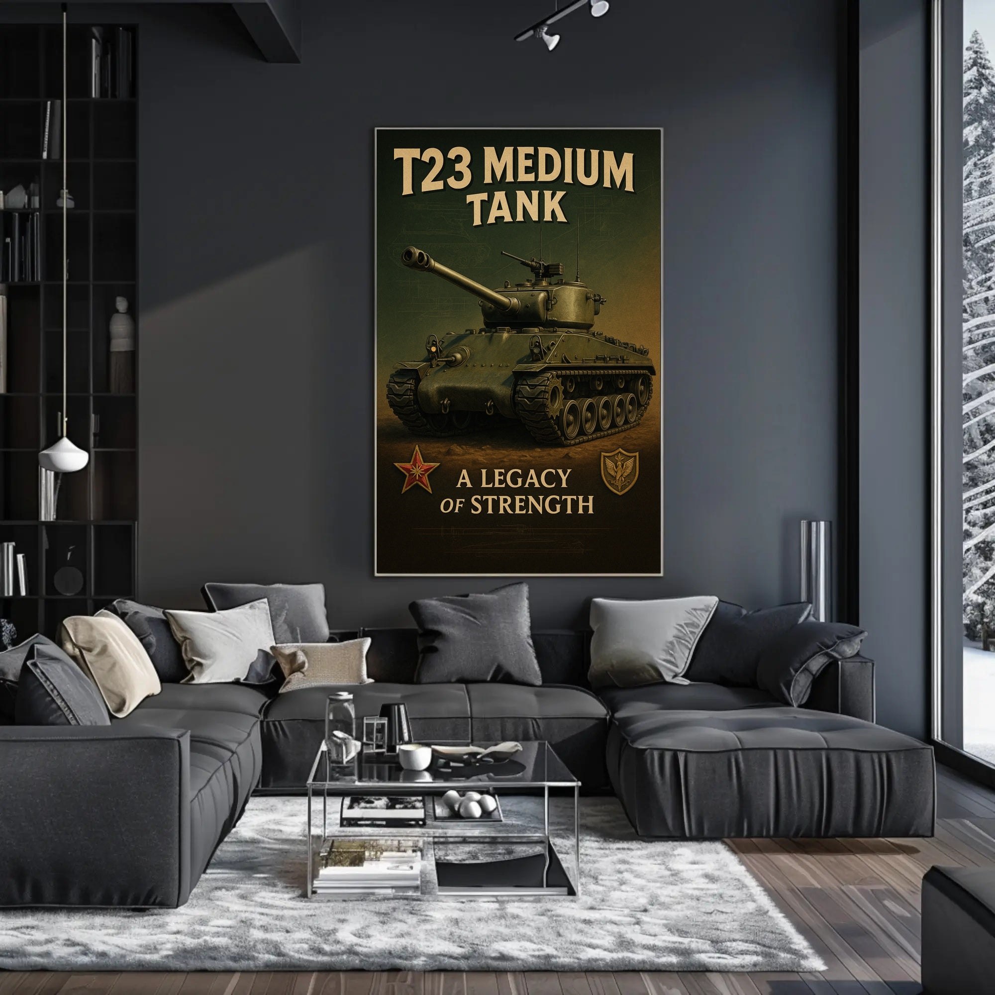 T23 Medium Tank Vintage Military Poster Print