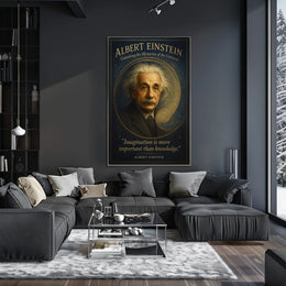 Albert Einstein Inspirational Science Art Poster Print